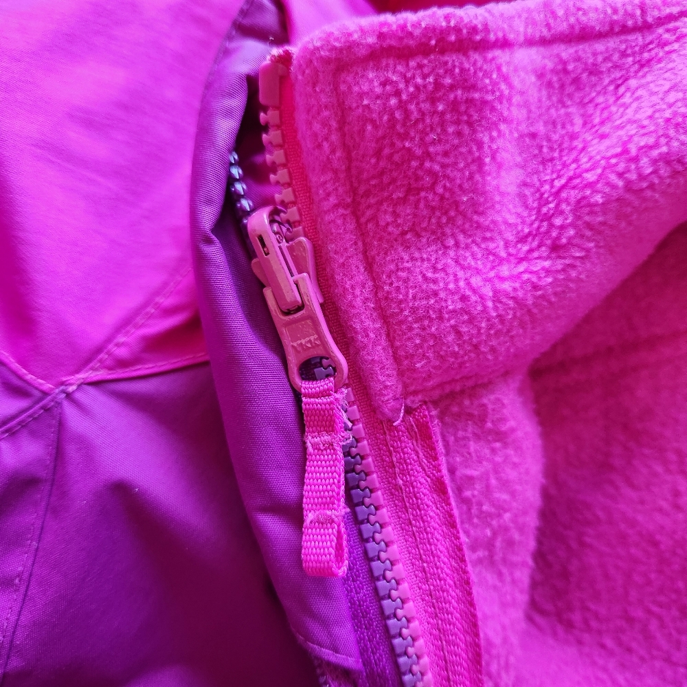 Youth Girl's Columbia Two Tone Pink Hooded Jacket Size M - Picture 4 of 8